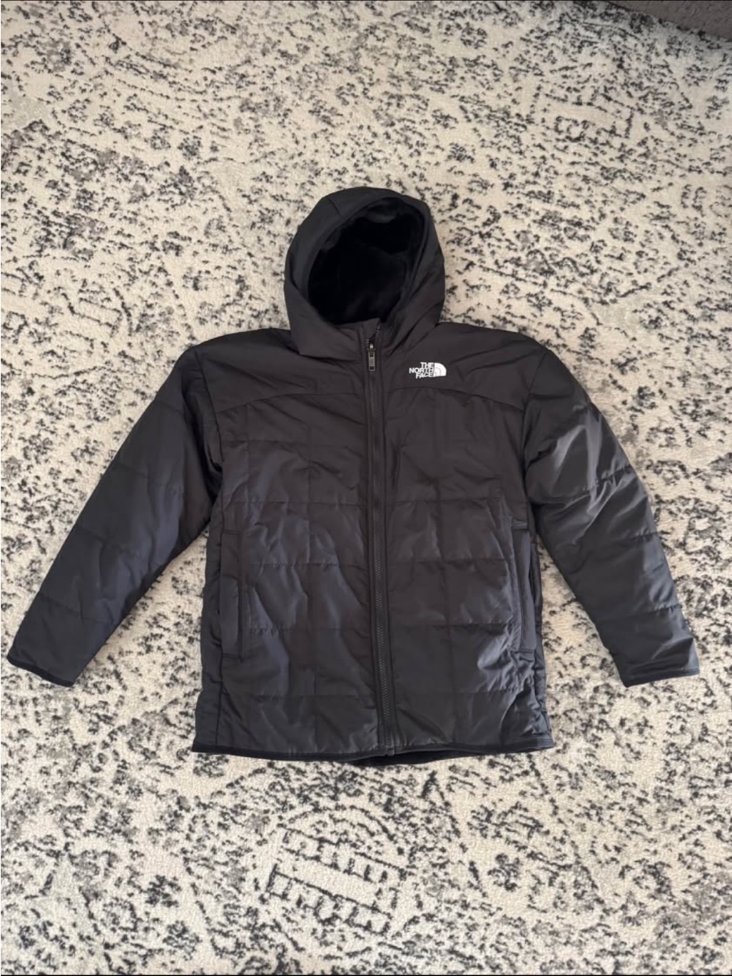 The North Face Black Insulated Jacket With Logo Tag